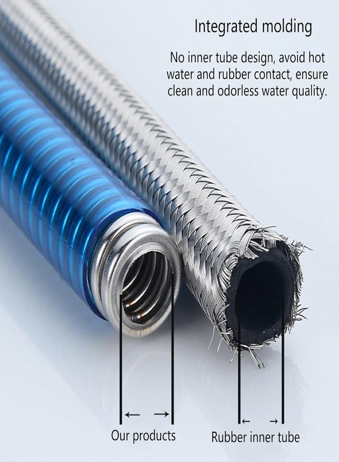GSAINTLY® 304 Stainless Steel Water Connection Pipe Set 50cm Blue & Red | Geyser Hose Pipe | Rust-Proof, Leak-Proof, Explosion-Proof ½ Inch Pipe with for Basin, Sink, Toilet & Water Heater - Image 5